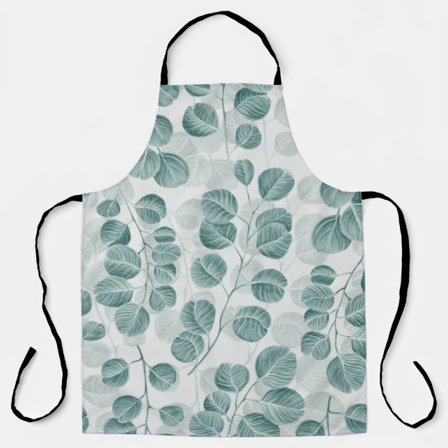 Botanical seamless pattern with vintage graphic si apron (Front)