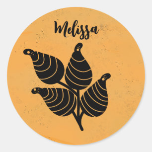 Botanical Seed Pod Classic Round Sticker