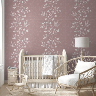 Botanical Serenade XL 3 delicate floral silhouette Wallpaper