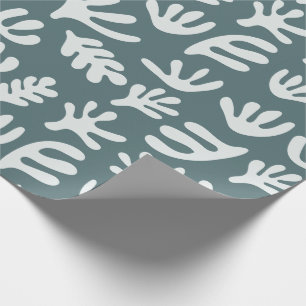 Botanical Shapes Boho Matisse Cutout Pattern Wrapping Paper