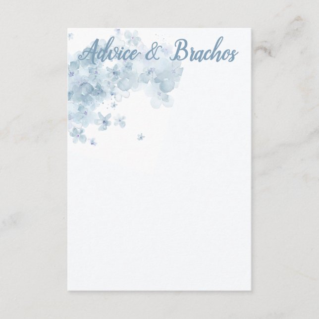 Botanical Sheva Brachos advice card (Front)