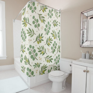 Botanical shower curtain