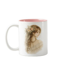 Botanical Side Profile Floral Mug