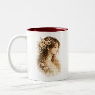 Botanical Side Profile Watercolor Mug