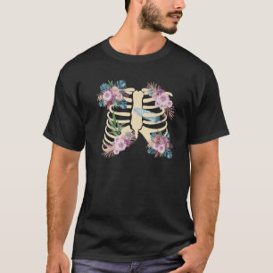 Botanical Skeleton Cottagecore Human Rib Boho Witc T-Shirt