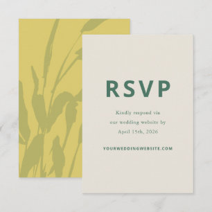 Botanical Sketch Citrus Wedding Response Card