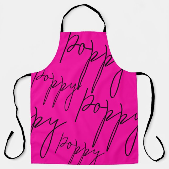 Botanical Sketch : Poppy Flowers Throw Pillow Apron (Front)