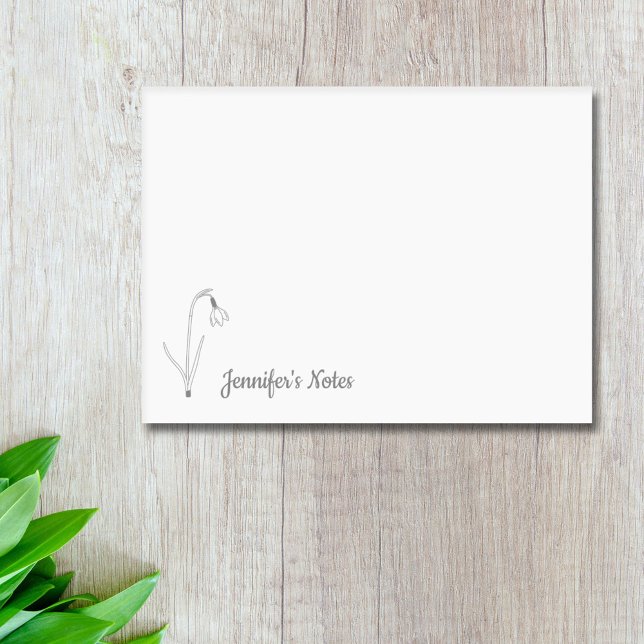 Botanical Snowdrop Line Art Flower Post-it Notes (Botanical Snowdrop Line Art Flower Post-it Notes)