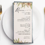 Botanical Soft Warm Taupe Wedding | Fern Greenery Menu<br><div class="desc">Add a refined natural touch to your reception with this botanical wedding menu card, featuring hand painted fern greenery and florals on a soft warm taupe background. The elegant script and clean typography create a timeless look, perfect for modern, boho, or botanical weddings. Its gentle earthy tones and delicate botanical...</div>