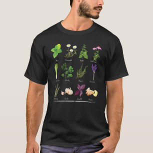 Botanical Spices Herbs Gardening Gardener Hobby T-Shirt