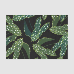 Botanical Spotted Begonia Leaves Tissue Paper