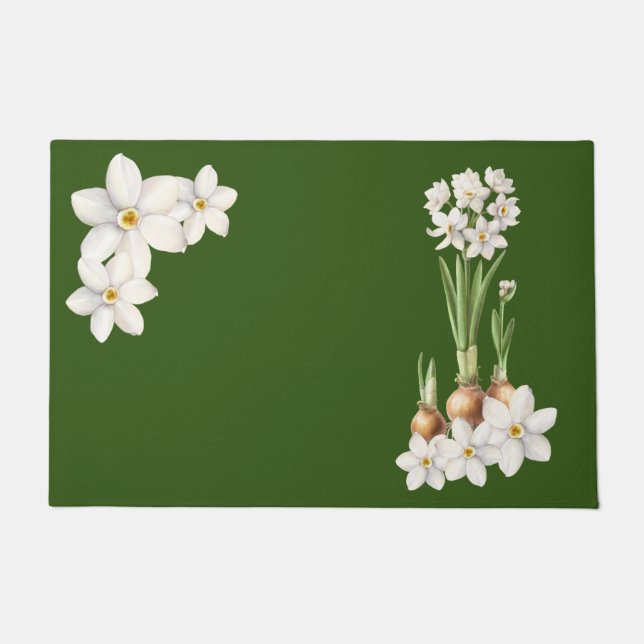 Botanical Spring Green  Doormat (Front)