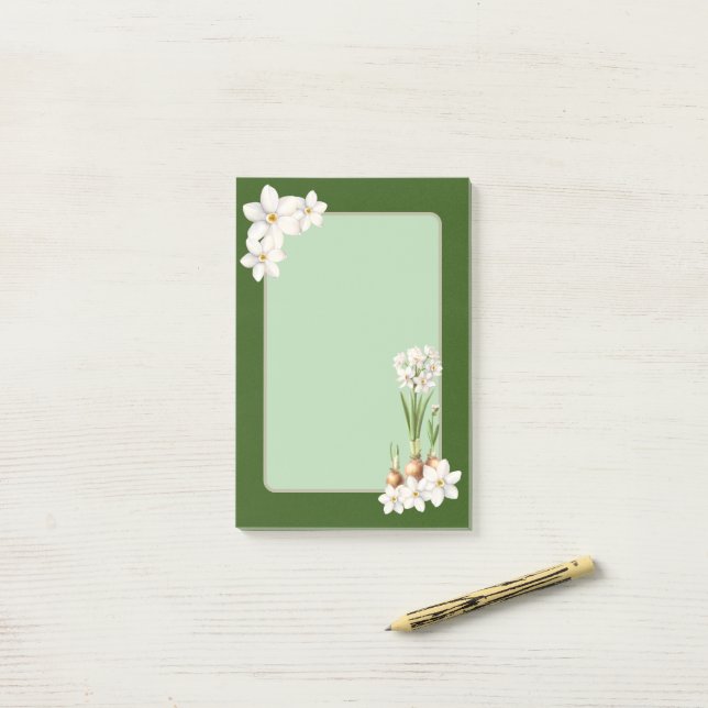 Botanical Spring Green Post Notes (On Desk)