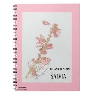 BOTANICAL STAIN SALVIA  NOTEBOOK