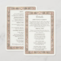 Botanical Stained Glass Wedding Guest Details