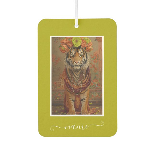 Botanical Stripes Car Air Freshener (Front)