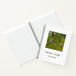 Botanical Succulent Desert Cactus  Notebook