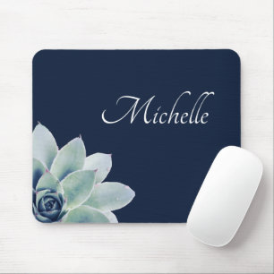 Botanical Succulent Elegant Greenery Mouse Mat