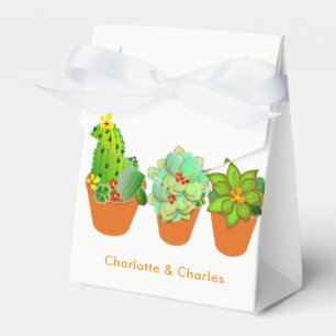 Botanical Succulent Plants Personalised Favour Box