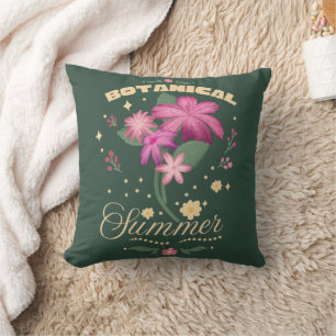 Botanical Summer Floral Wildflower Cottagecore Cushion