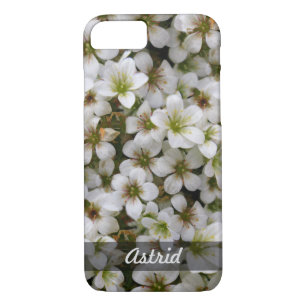 Botanical Sweet White Flowers Photo any Name iPhone 8/7 Case