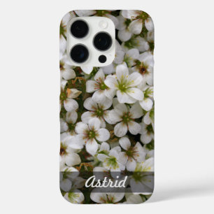 Botanical Sweet White Flowers Photo any Name iPhone 16 Pro Case