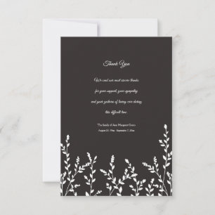 Botanical Sympathy Thank You Card