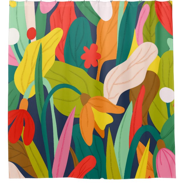 Botanical Symphony Shower Curtain (Front)