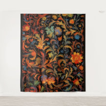 Botanical Tapestry - Bright colours at Night