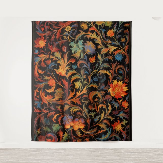 Botanical Tapestry - Bright colours at Night (Front)