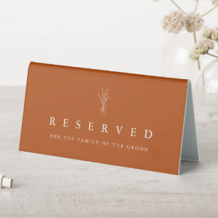 Botanical Terracotta Simple Wedding Reserved
