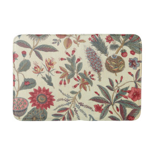 Botanical textile design Bath Mat