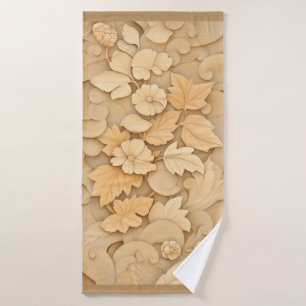 Botanical Towel in Warm Neutral Shades