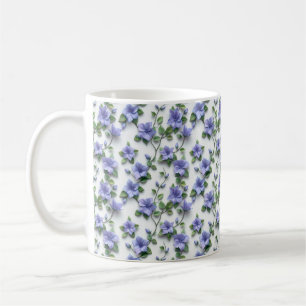 Botanical Trailing Vines Lavender Lilac Floral Mug