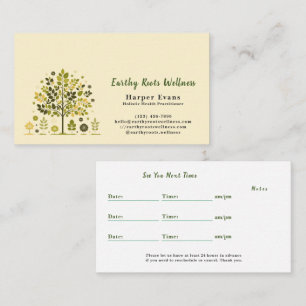 Botanical Tree Holistic Wellness Appointment& Business Card