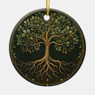 Botanical Tree, Tree of Life, Ceramic Ornament