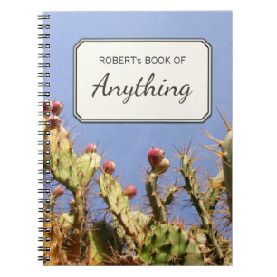 Botanical Tropical Catus Photo Personalised Notebook