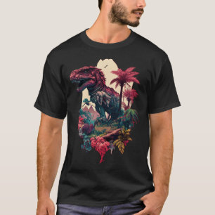 Botanical Tropical Dragon Dinosaur Prehistoric Isl T-Shirt