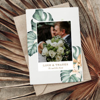 Botanical Tropical Floral Gold Mauve Wedding
