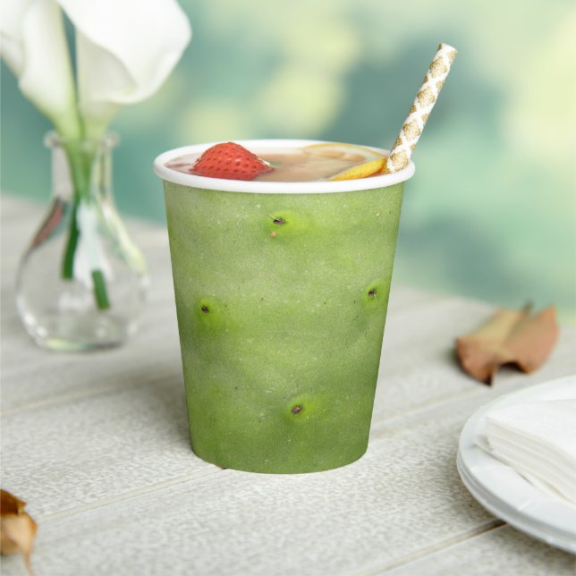 Botanical Tropical Green Cactus Photo Paper Cup (Insitu)