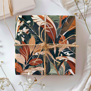 Botanical Tropical Plants Gifts for a Bird Watcher Wrapping Paper