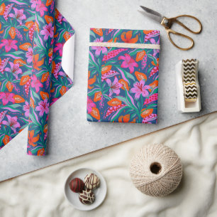 Botanical Vibrant Garden Wrapping Paper