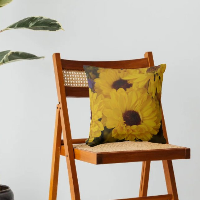 Botanical Viking Pom Mums Floral Cushion (Creator Uploaded)