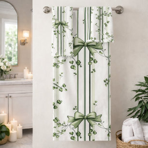 Botanical Vine Design Bath Towel Set