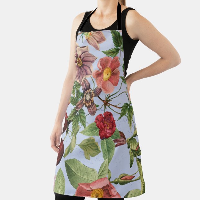 Botanical vintage design apron (Insitu)