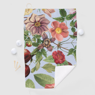 Botanical vintage design golf towel