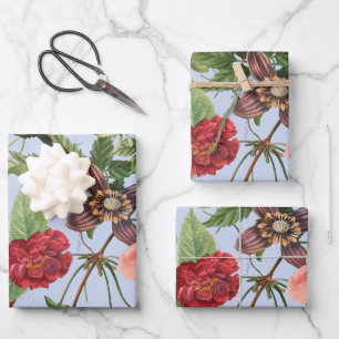 Botanical vintage design wrapping paper sheet