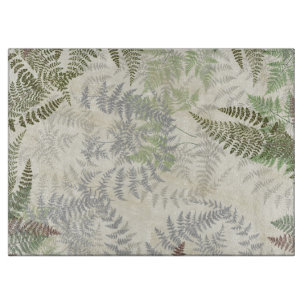 Botanical Vintage Fern Leaves Cutting Board