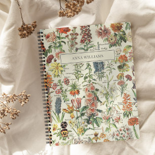 Botanical Vintage Wildflower Floral Personalised Notebook
