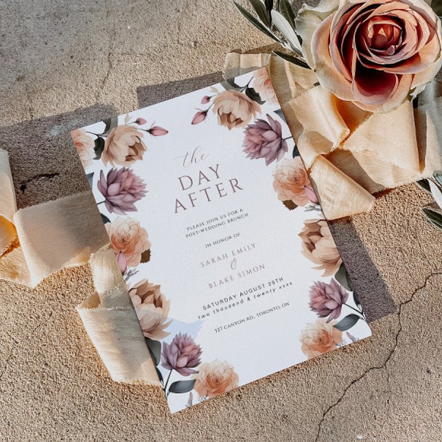 Botanical Watercolor After Wedding Brunch Invitation (Creator Uploaded)
